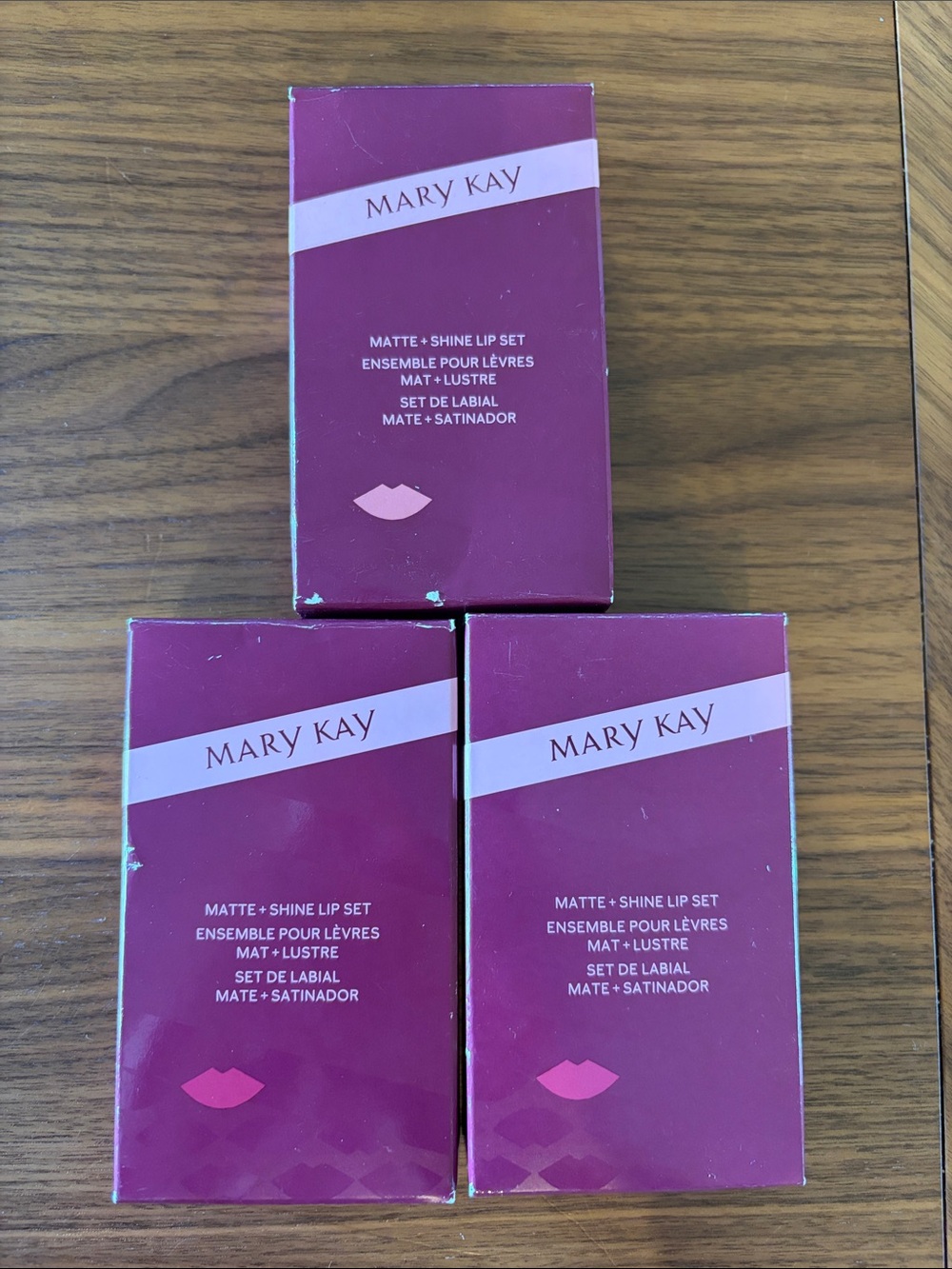 Mary Kay Matte + Shine Lip Set — 3 Boxes Cinnamon and Rose Pink